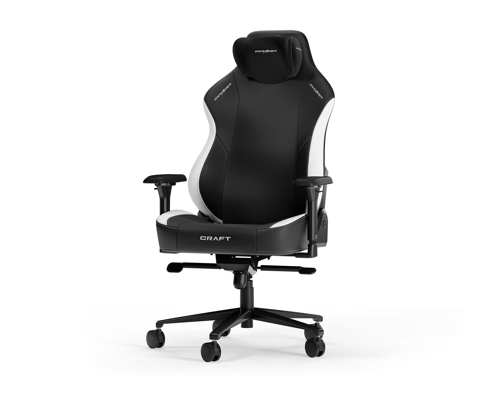 DXRacer CRAFT L Black & White EPU Leather